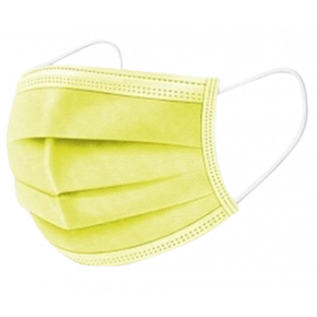 3 Ply Disposable Face Mask (Yellow)