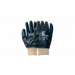 Bayaan PVC Black Chip Palm Knit Wrist Gloves