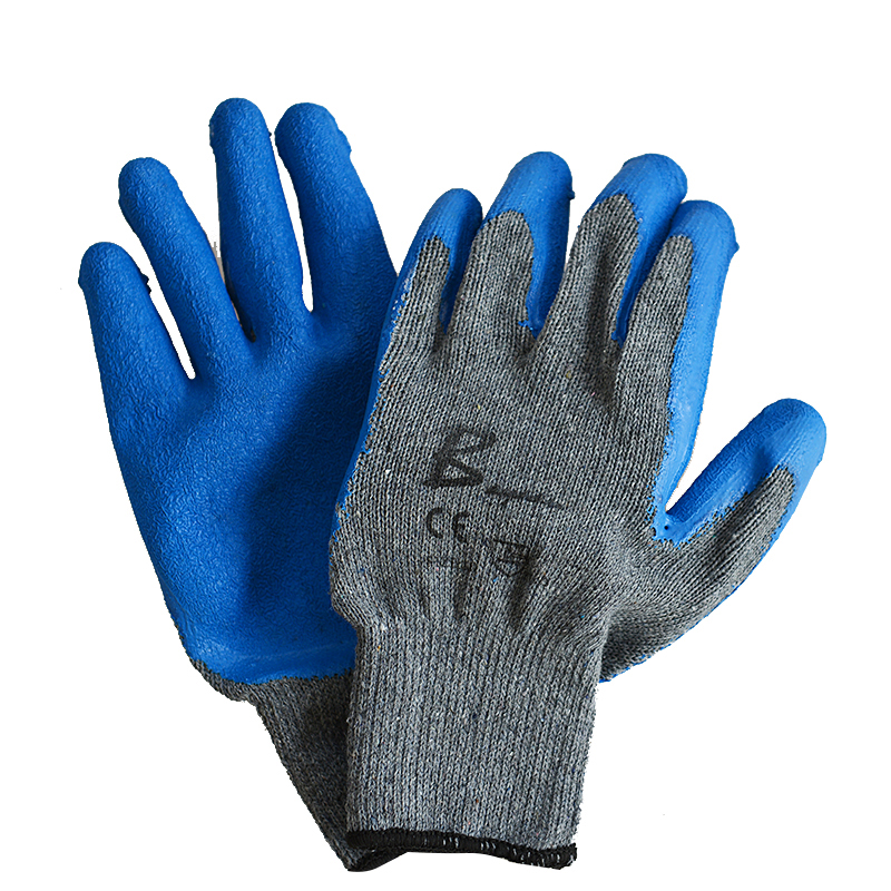 Bayaan Gripper Gloves 10g Blue Latex 