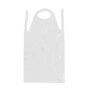 Disposable Apron PE White  Embos 