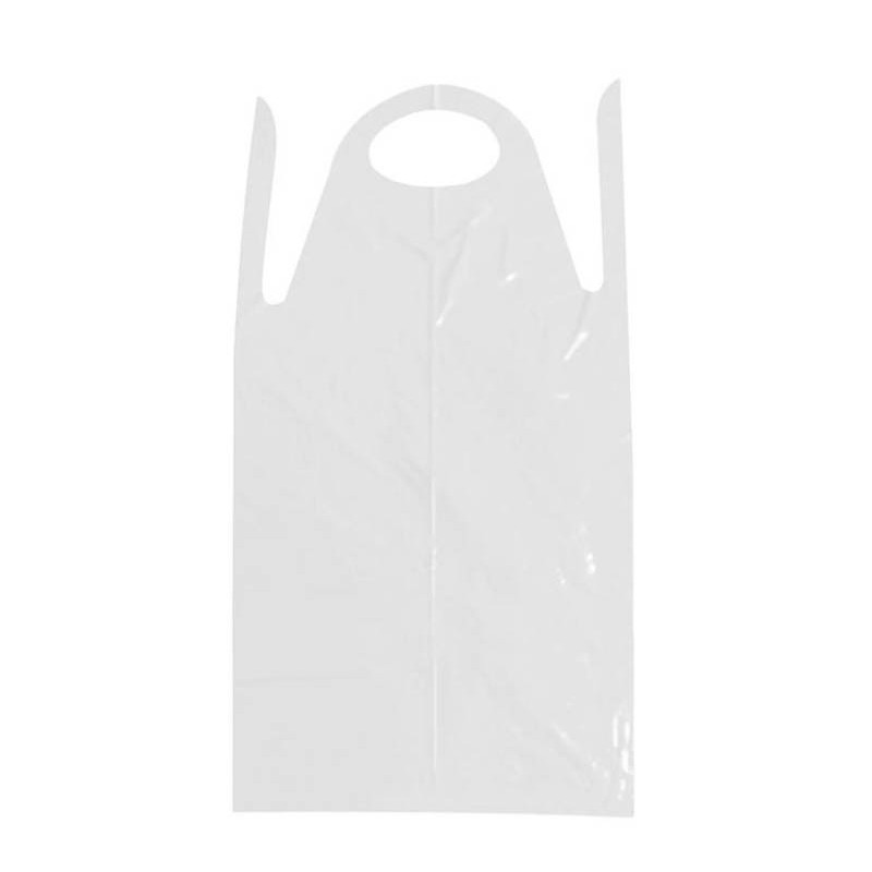 Disposable Apron PE White  Embos 