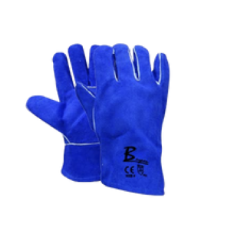 Blue Lined Wrist Length Bayaan Premium Quality Welding Gloves CE