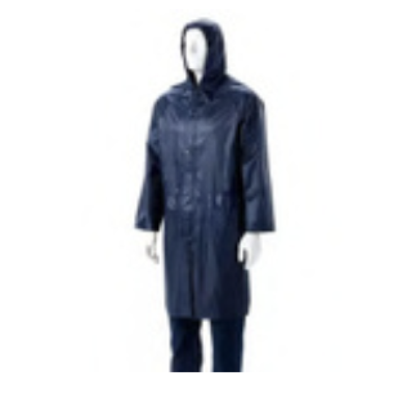 Navy Rubberised Rain Coat 