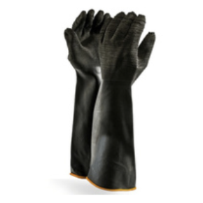 Rubber Rough Palm Elbow Length Extra Heavy Duty Glove 