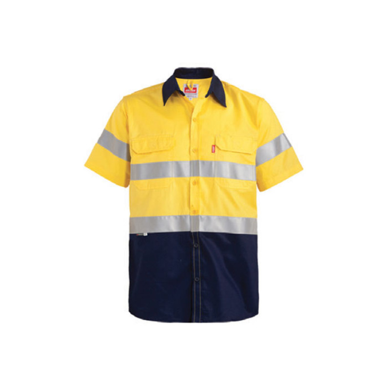 HI-VIS Short Sleeve Shirt 100% Cotton