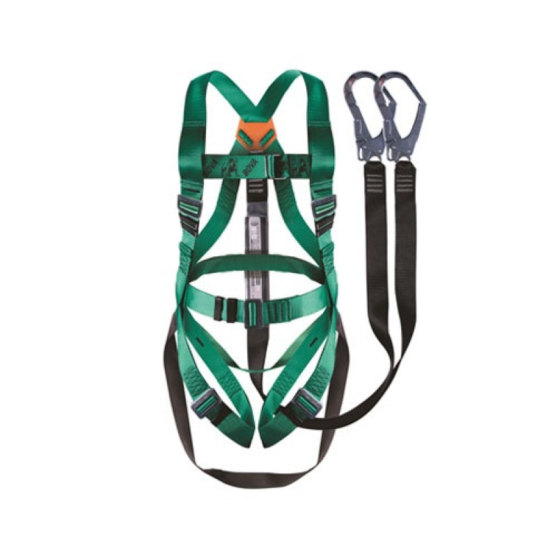 BOVA Belted Harness Featuring, Double Leg Lanyard with Scaffolding Hooks