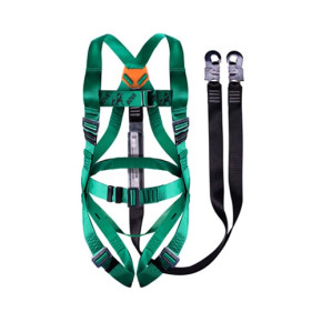 BOVA Belted Harness Featuring, Double Leg Lanyard with Snap Hooks