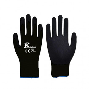 Bayaan Flex Nylon Knitting with Latex coated Black Gloves CE Premium Quality