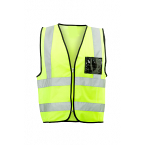 Lime Reflective Jacket with ID Pocket & Zip