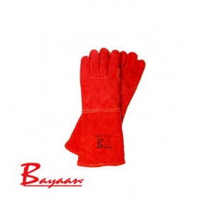 Red Heat Leather Gloves Elbow Length CE
