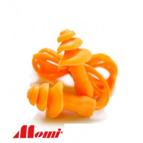Momi Corded Orange Reusable Ear Plug Box
