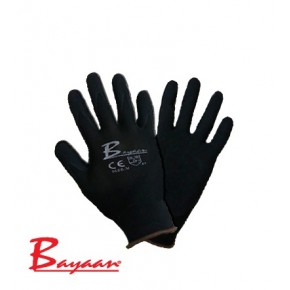 Flex Nylon Knitting with Latex coated Black Gloves CE Premium Quality